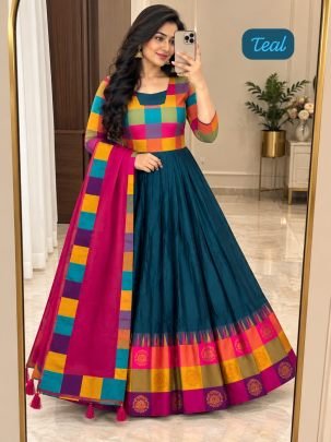 Aarohi Rangoli Border Anarkali Suit