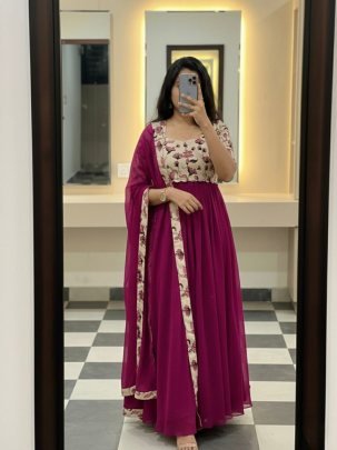 Amazing Gown With Dupatta