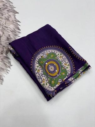 Arjakh Sartin Mirror Pallu Saree
