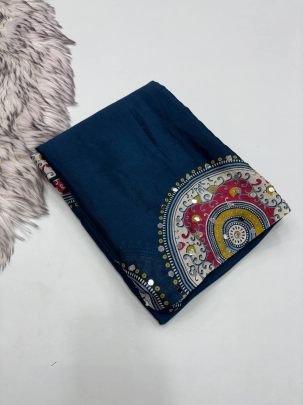 Arjakh Sartin Mirror Pallu Saree