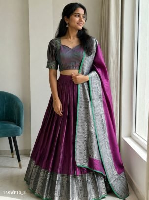 Bhagyalaxmi Woven Silk Lehenga Set