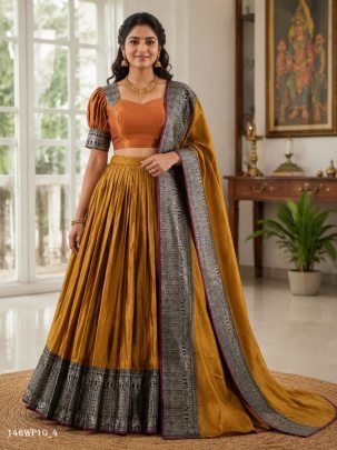 Bhagyalaxmi Woven Silk Lehenga Set