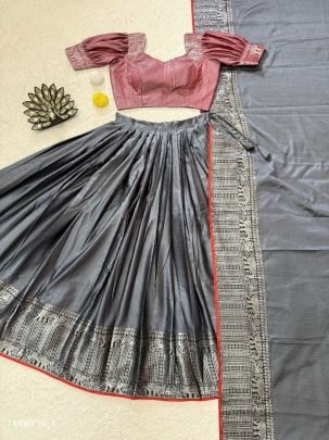 Bhagyalaxmi Woven Silk Lehenga Set