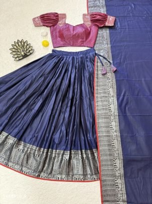 Bhagyalaxmi Woven Silk Lehenga Set