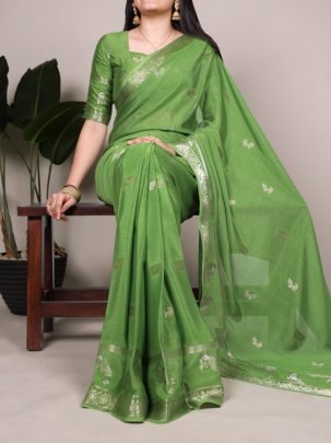 Crepe  Saree