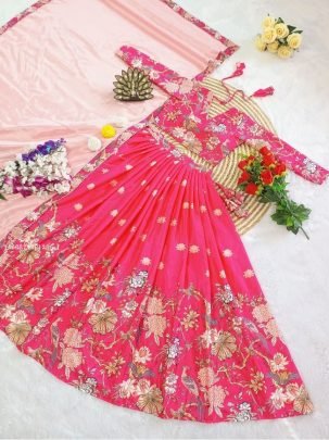Designer Floral Printed Lehenga Choli with Dupatta