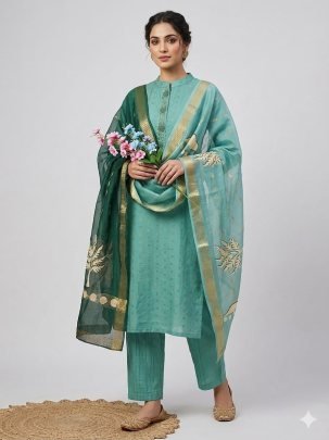 Designer Kurti Pant With Dupatta