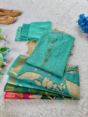 Designer Kurti Pant With Dupatta