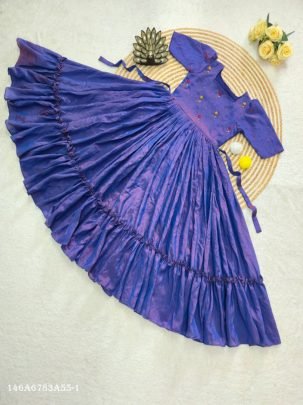 Designer Premium NC Vichitra Hand Work Midi Dress