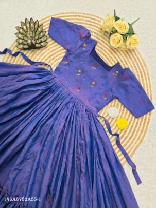 Designer Premium NC Vichitra Hand Work Midi Dress