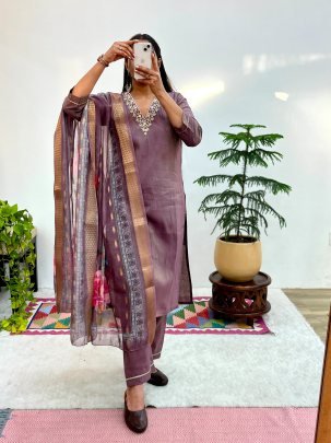 Designers Kurti Pant Dupatta 3 piece Set