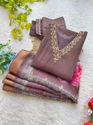 Designers Kurti Pant Dupatta 3 piece Set