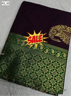 Elegant Borderless Silk Saree with Zari Border