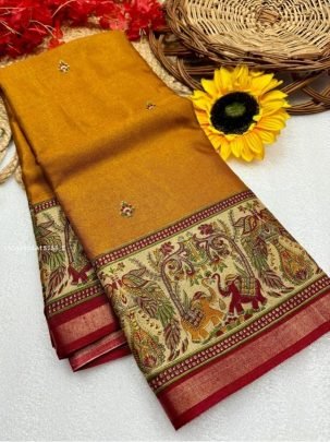 Fast Time Leriya Patola Bandhani Original Ikkat Saree