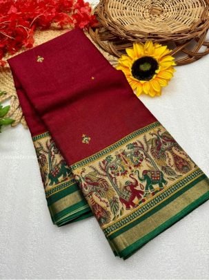 Fast Time Leriya Patola Bandhani Original Ikkat Saree