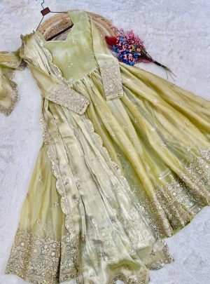 Fendi Silk With Heavy Sequins   Zari Embroidered Work