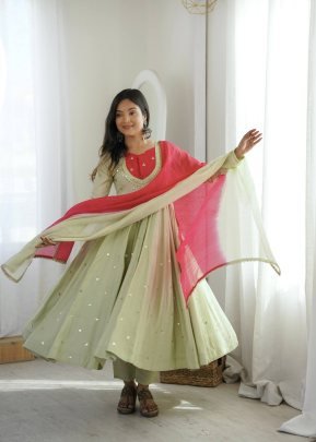 Festive Embroidered Anarkali Dress Set