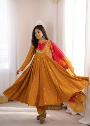 Festive Embroidered Anarkali Dress Set