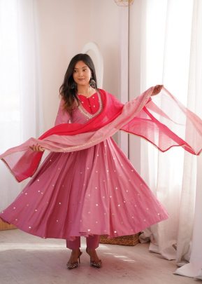 Festive Embroidered Anarkali Dress Set