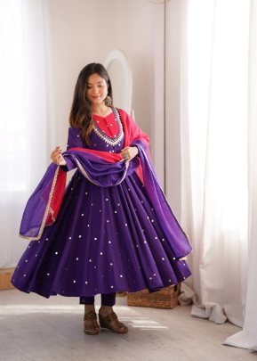 Festive Embroidered Anarkali Dress Set