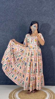 Flower Print Gown
