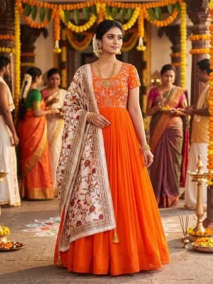 Heritage Blossom Anarkali