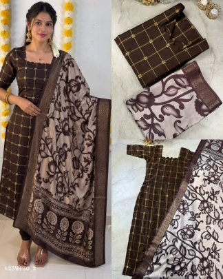 heritage floral kalamkari silk cotton kurti set