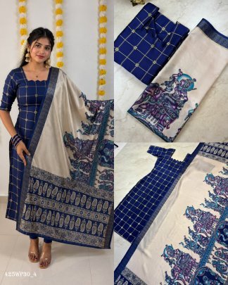 heritage floral kalamkari silk cotton kurti set