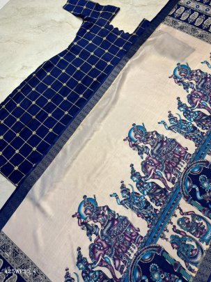 heritage floral kalamkari silk cotton kurti set