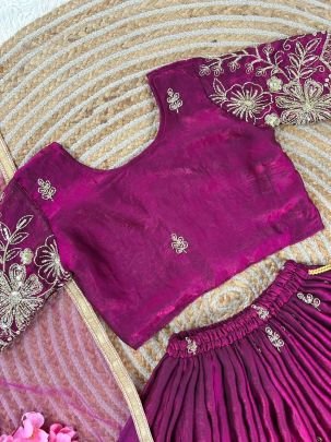 Iraaya Cutdana Embroidered Kids Lehenga Choli