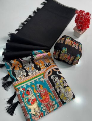 Kalamkari Digital Printed Saree