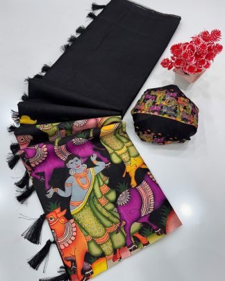 Kalamkari Digital Printed Saree