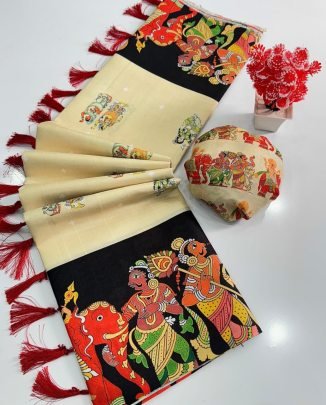 Kalamkari Digital Printed Saree