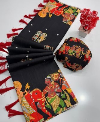 Kalamkari Digital Printed Saree