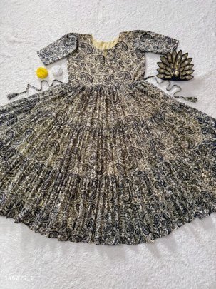 kalamkari flared midi dress