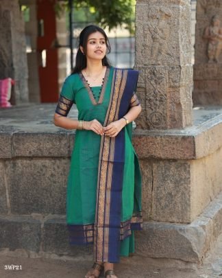 Kanchi Cotton Jacquard Weave Kurti Set
