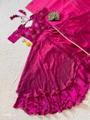 maggam peplum lehenga set