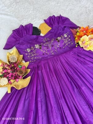 Maggam Work Kota Checks Designer Gown