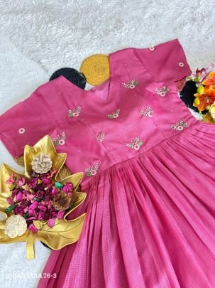Maggam Work Kota Checks Designer Gown
