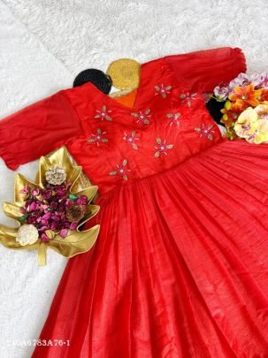 Maggam Work Kota Checks Designer Gown