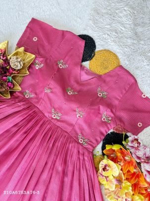 Maggam Work Kota Checks Designer Gown