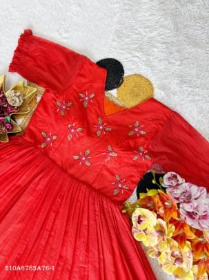 Maggam Work Kota Checks Designer Gown