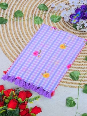 Mal Cotton Print Saree with Cotton Latkan