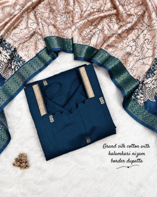 mangalagiri butta silk cotton kalamkari set