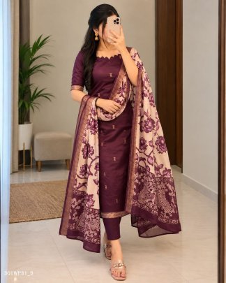 mangalagiri butta silk cotton kalamkari set