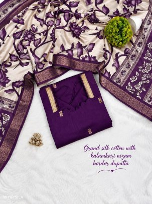 mangalagiri butta silk cotton kalamkari set