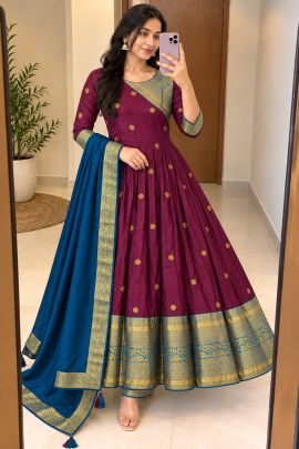 Meher Zari Border Anarkali Suit