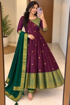 Meher Zari Border Anarkali Suit