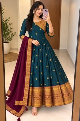 Meher Zari Border Anarkali Suit