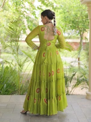 Navrang Kutchi Bandhani Gown